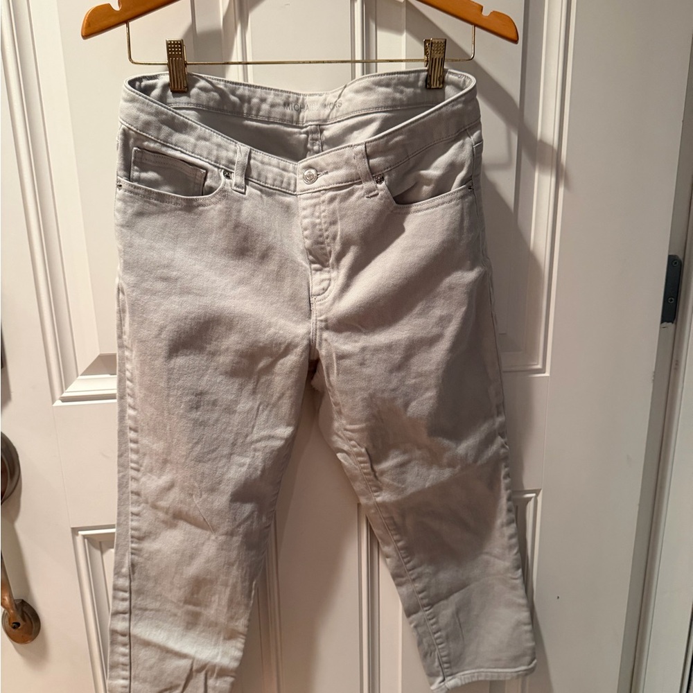 Michael Kors Light Gray Denim Capri Pants